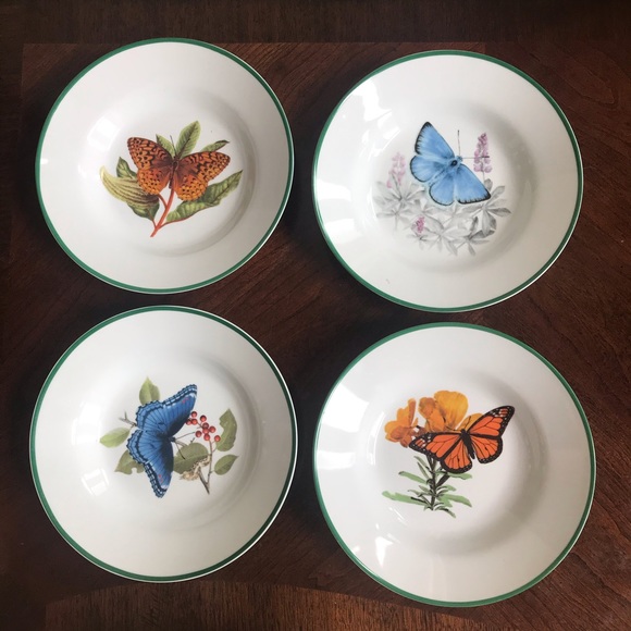 National Wild life Federation 4 piece porcelain butterfly bowl set - Picture 1 of 6